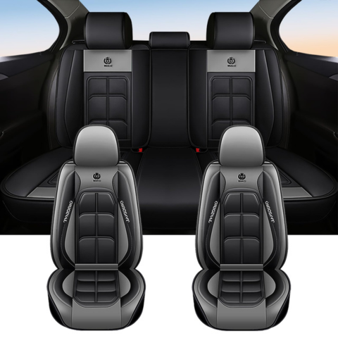Funda de Auto Universal Magnus en Cuero Legítimo con Airbag +REGALOS: Alfombras de Cuero y Funda de Volante