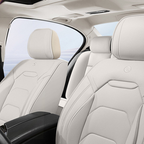 Funda de Asiento Universal Nitro en Cuero Legítimo con Airbag + REGALOS: Alfombra de Cuero y Funda para Volante