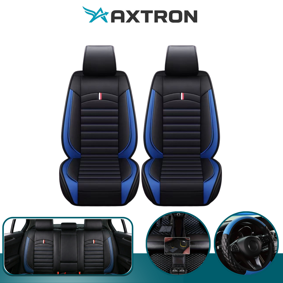 Funda de Auto Universal Prime en Cuero Legítimo con Airbag +REGALOS: Alfombras de Cuero y Funda para Volante