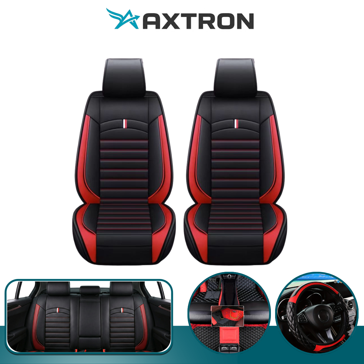 Funda de Auto Universal Prime en Cuero Legítimo con Airbag +REGALOS: Alfombras de Cuero y Funda para Volante