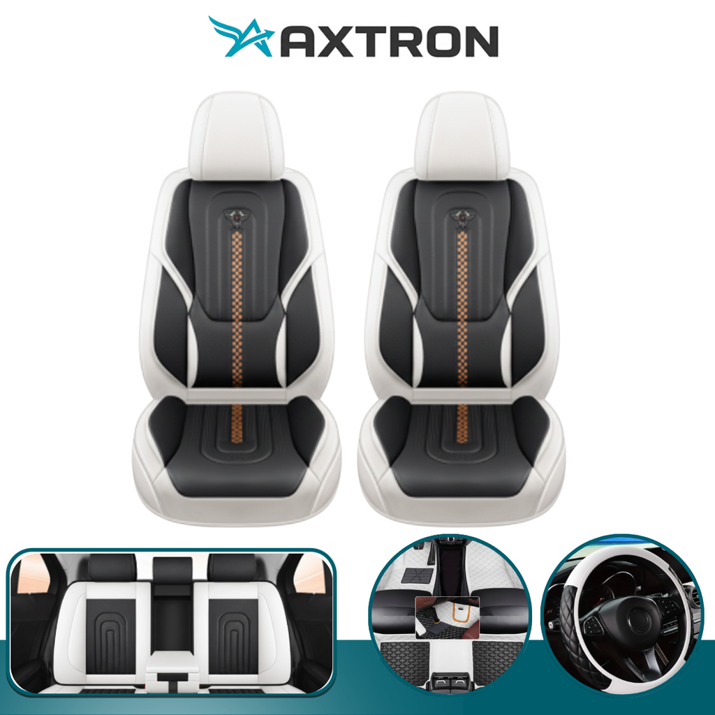 Funda de Auto Universal Dominus en Cuero Legítimo con Airbag +REGALOS: Alfombras de Cuero y Funda de Volante
