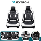 Funda para Auto Hunder Universal en Cuero Legítimo con Airbag Incorporado + REGALO: Alfombra y Funda para Volante