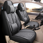 Funda para Auto Vex Universal en Cuero Legítimo con Airbag Incorporado + REGALO: Alfombra y Funda para Volante