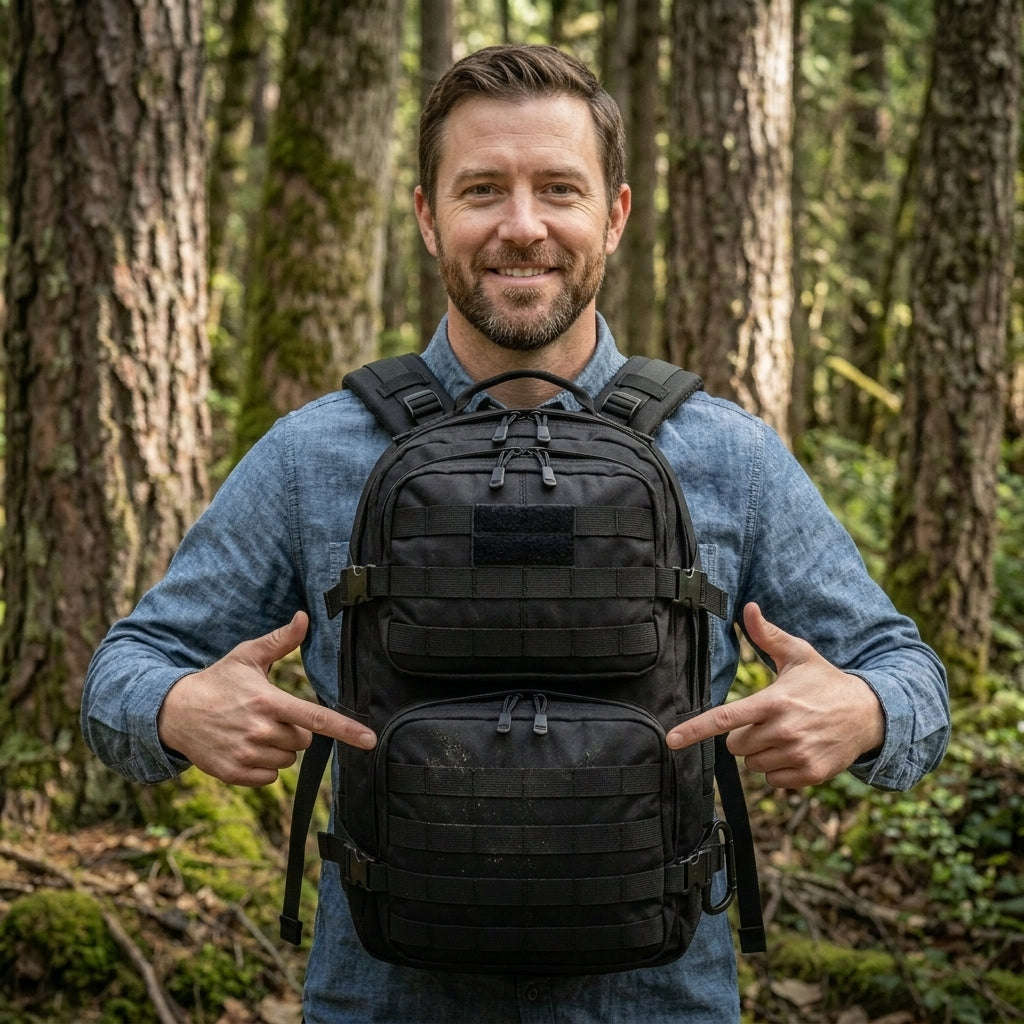 [ÚLTIMAS UNIDADES] Mochila Táctica Militar 50L Impermeable + 3 Regalos Exclusivos — ¡Todo lo que lleva un hombre preparado!